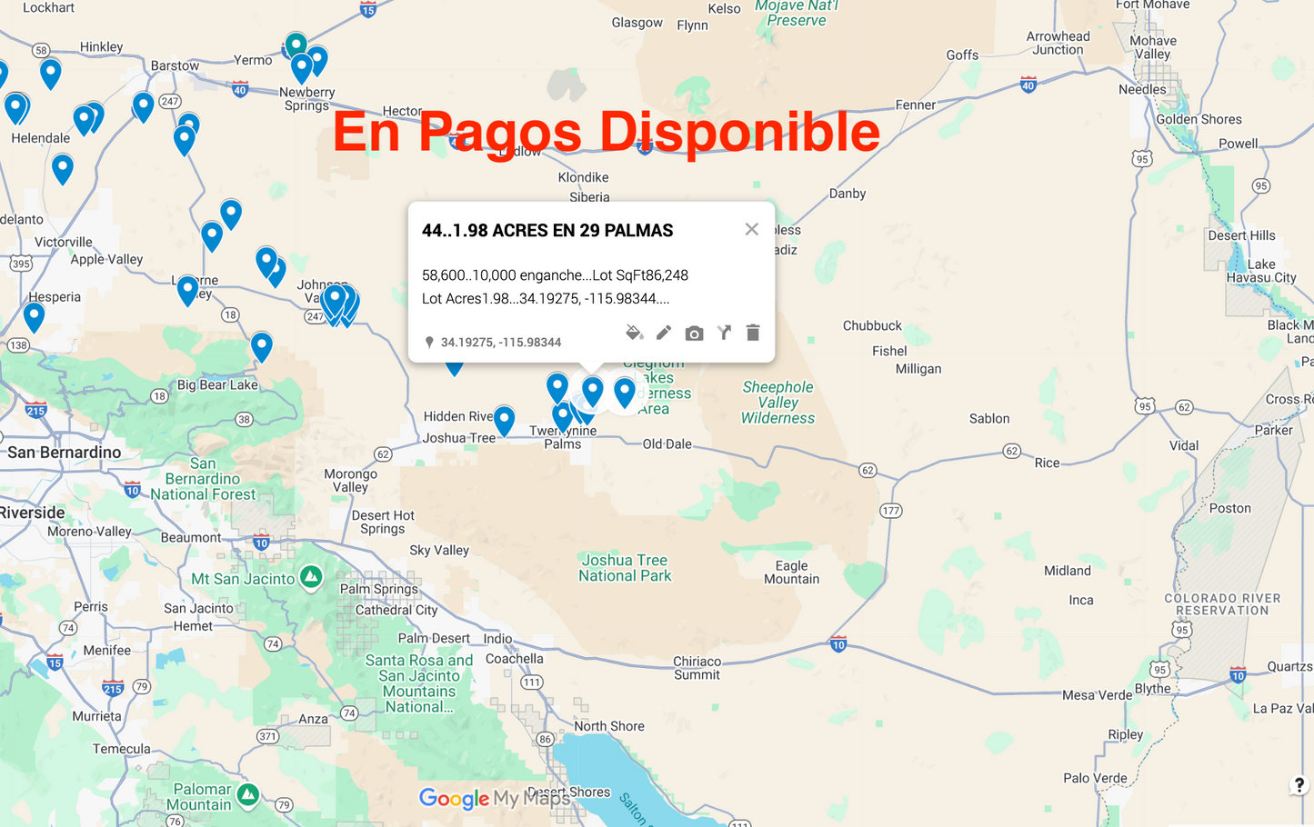 0.44 Twentynine Palms 1.98 acres SOLO 810 AL MES