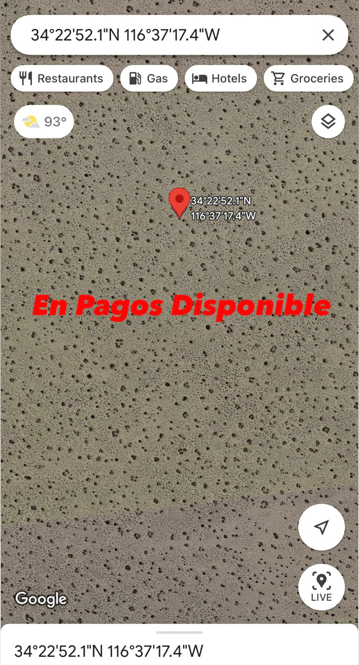 0.12 2.5 acres gran inversión Johnson Valley