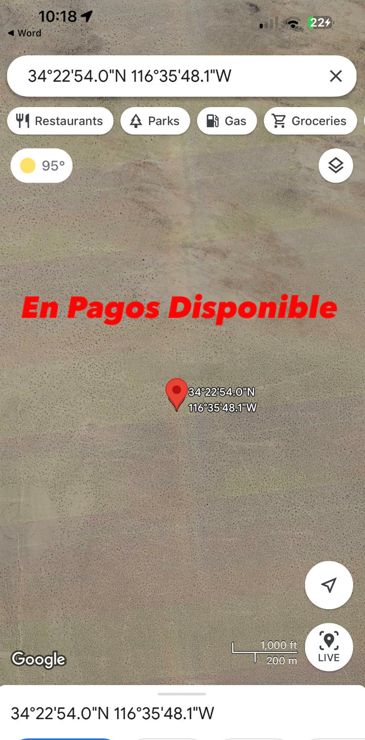0.09 2.5 en Johnson Valley ¡SOLO $810 AL MES!