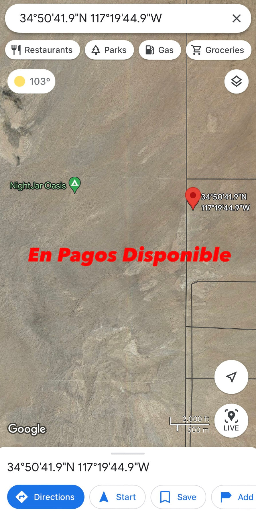 0.21  5 acres en helendale