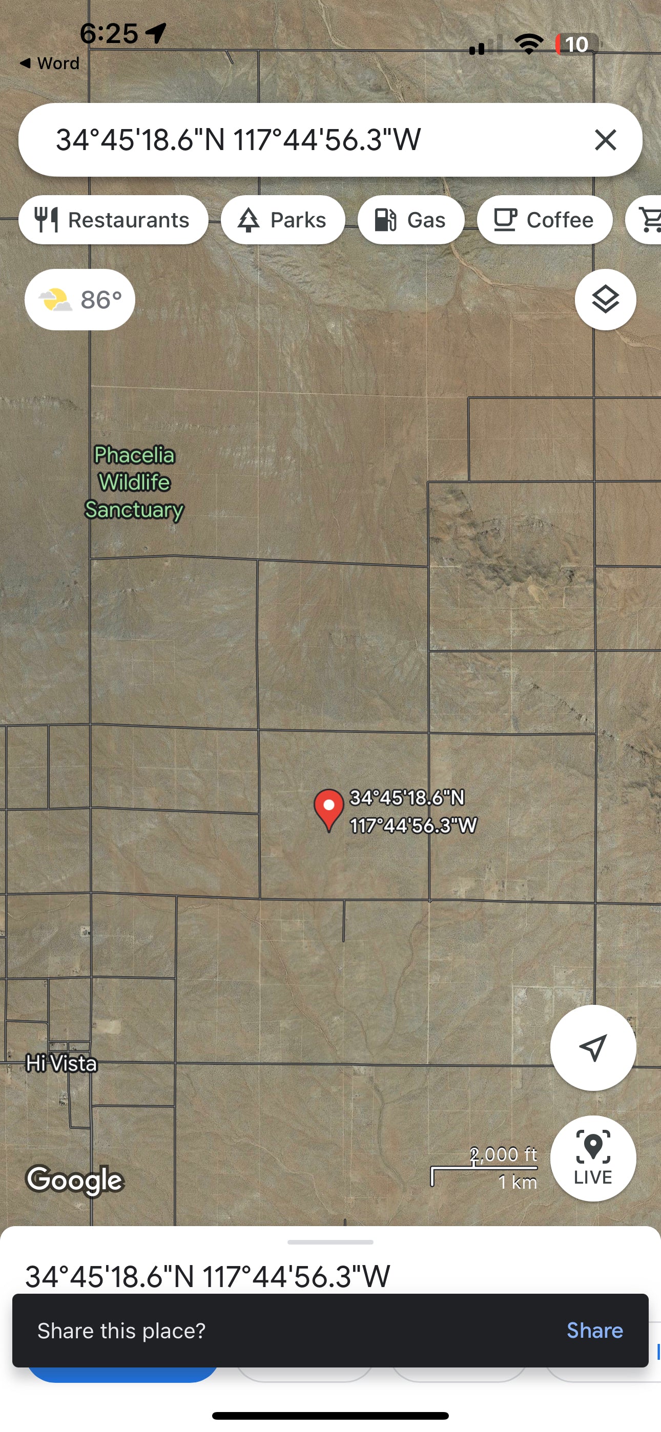 0.31 2.55 ACRES IN HI VISTA