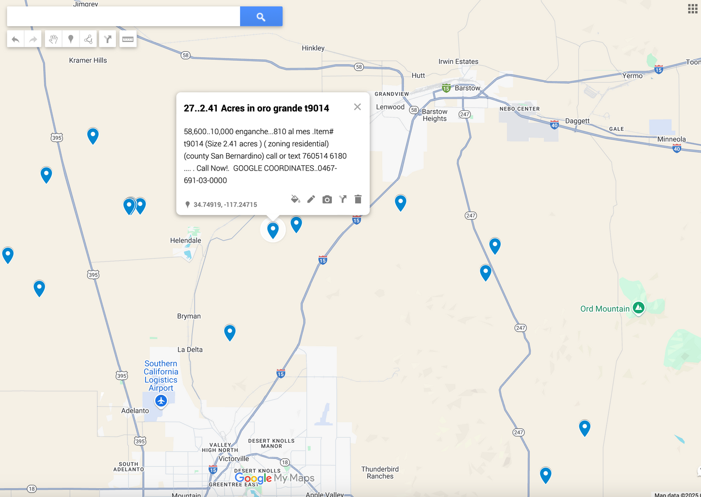 0.27 PIN 1020 2.41 ACRES IN HELENDALE