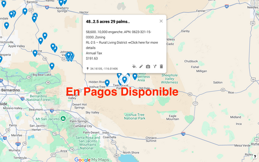 0.48 Twentynine Palms 2.5 acres SOLO 810 AL MES