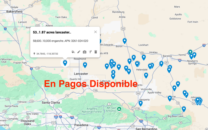 0.53 Lancaster 1.87 acres SÓLO $810 AL MES