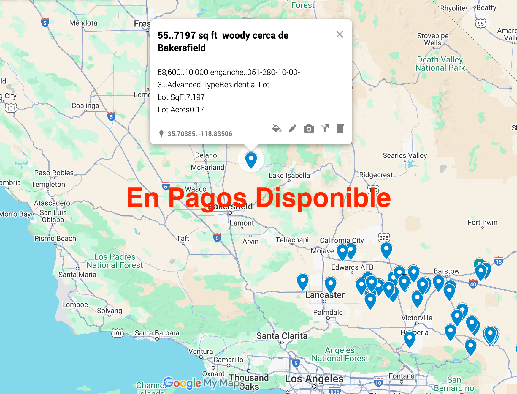 0.55 Bakersfield 7,197 pies cuadrados SOLO 810 AL MES