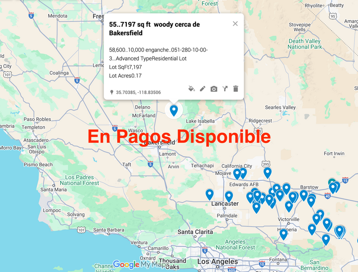 0.55 Bakersfield 7,197 pies cuadrados SOLO 810 AL MES