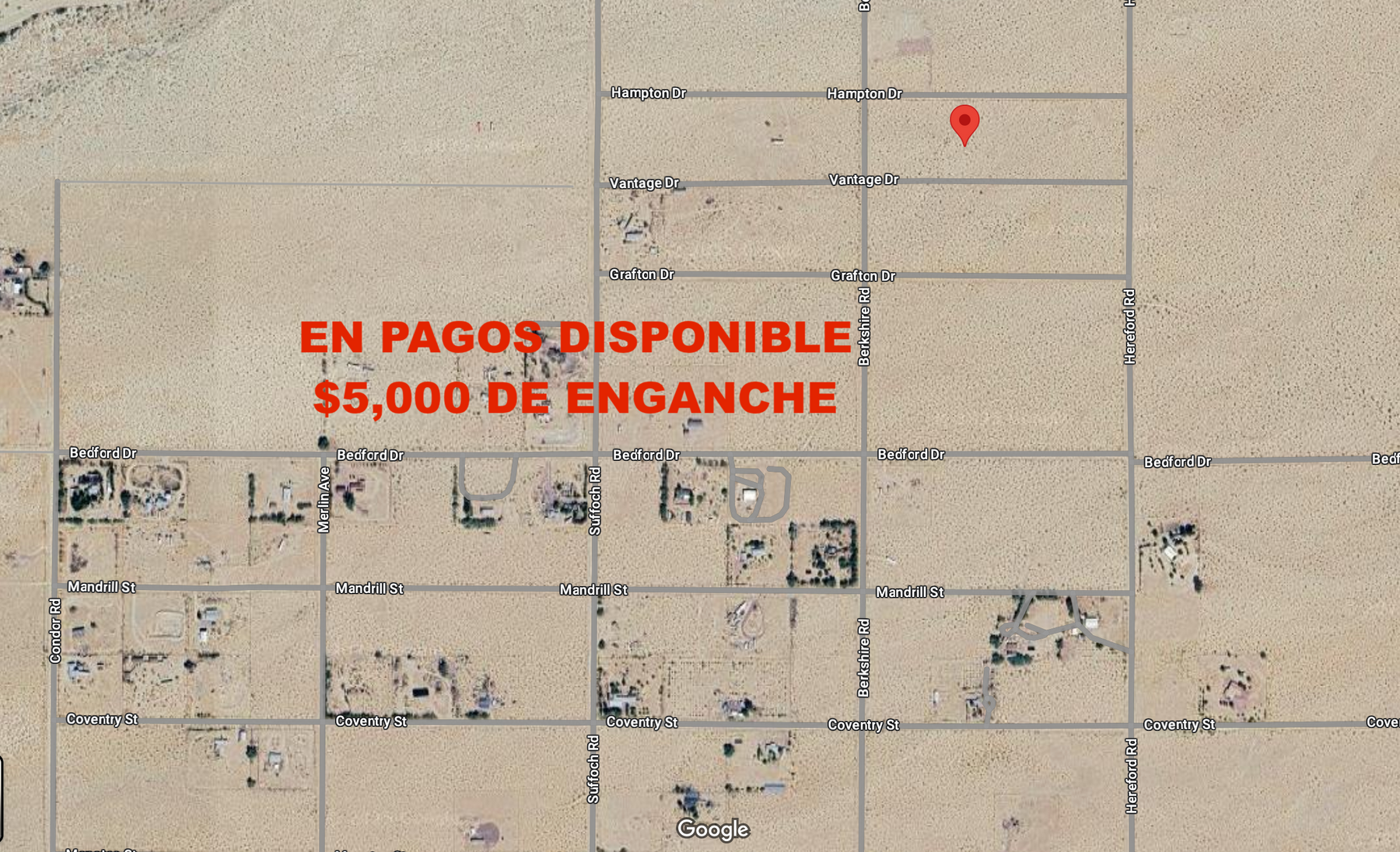 2.94 acres en Newberry Springs, CA (propiedad de prueba)