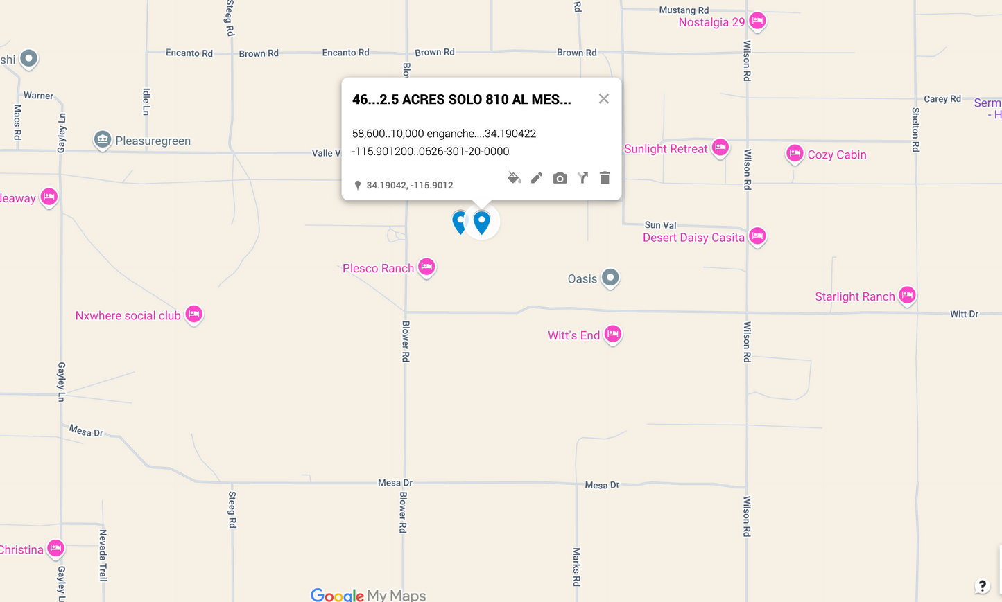 0.46 Twentynine Palms 2.5 acres SOLO 810 AL MES