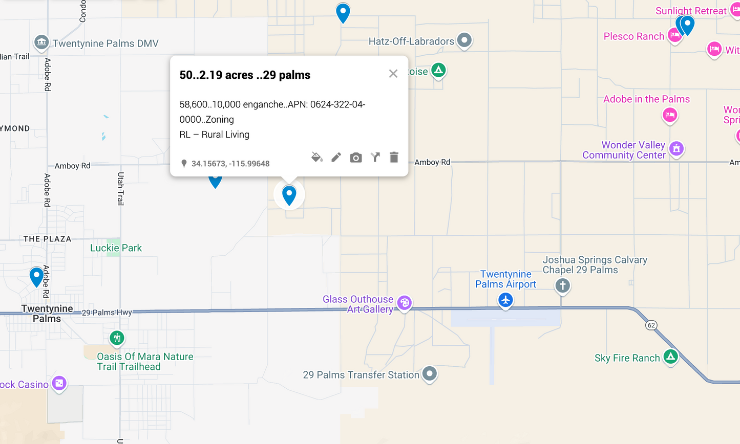 0.50 Twentynine Palms 2.19 acres SOLO 810 AL MES