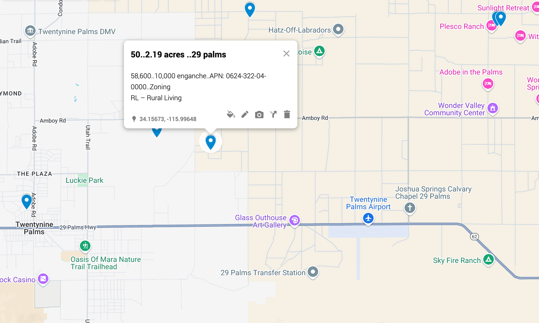 0.50 Twentynine Palms 2.19 acres ¡SOLO $810 AL MES!