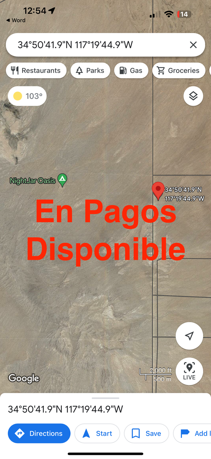 0.22 5 acres en Helendale junto a Silver Lakes