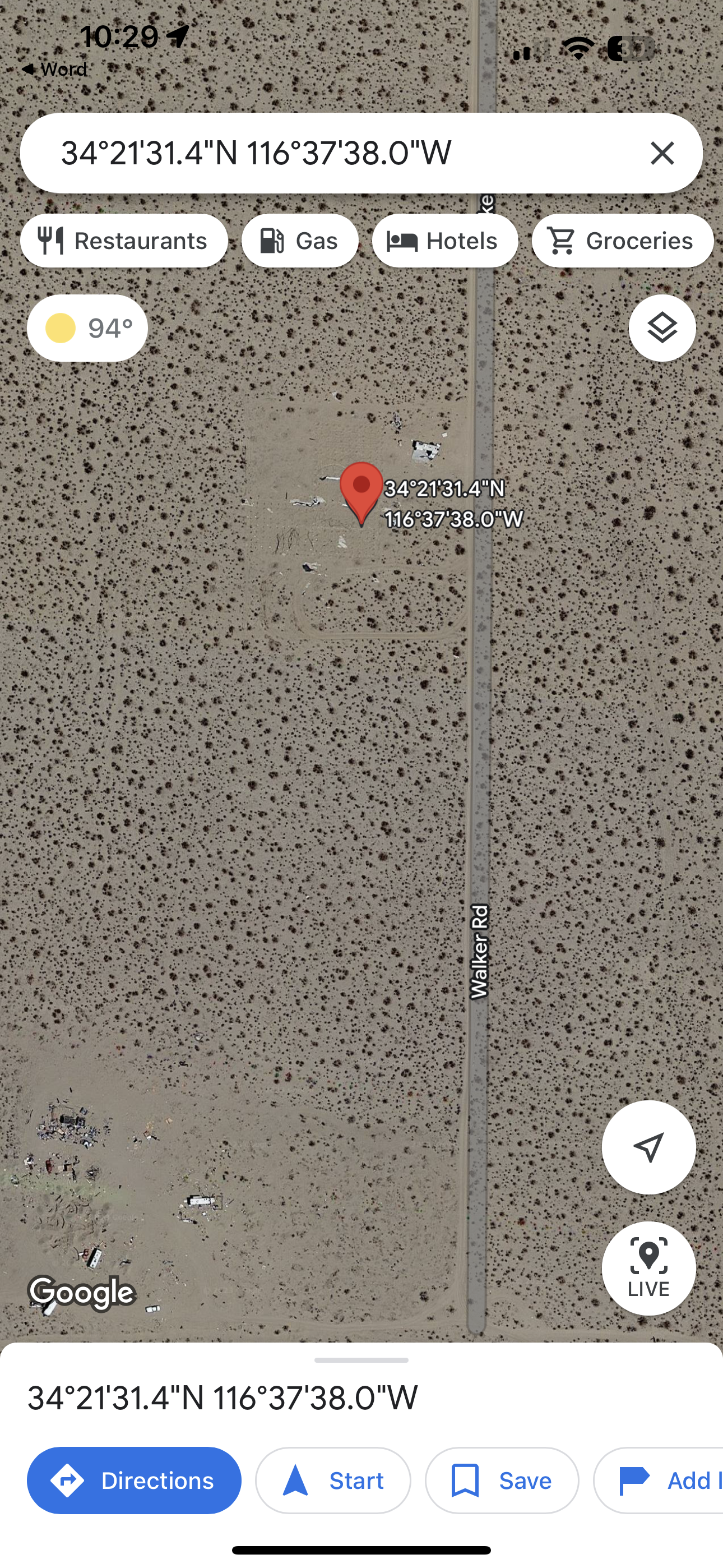 0.10  2.5 acres Johnson Valley ..tiene un pequeño slab de concreto. SOLO 810 AL MES
