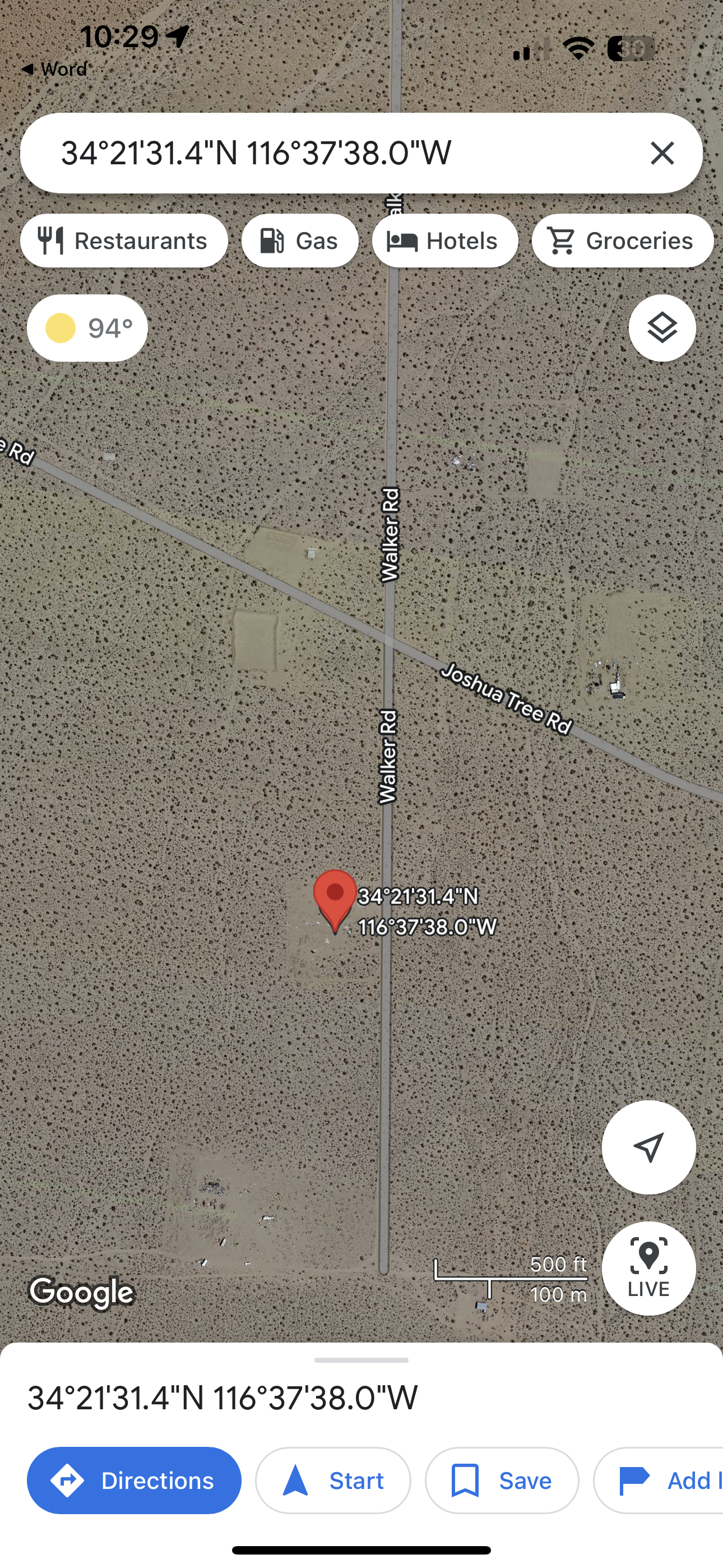 0.10  2.5 acres Johnson Valley ..tiene un pequeño slab de concreto. SOLO 810 AL MES