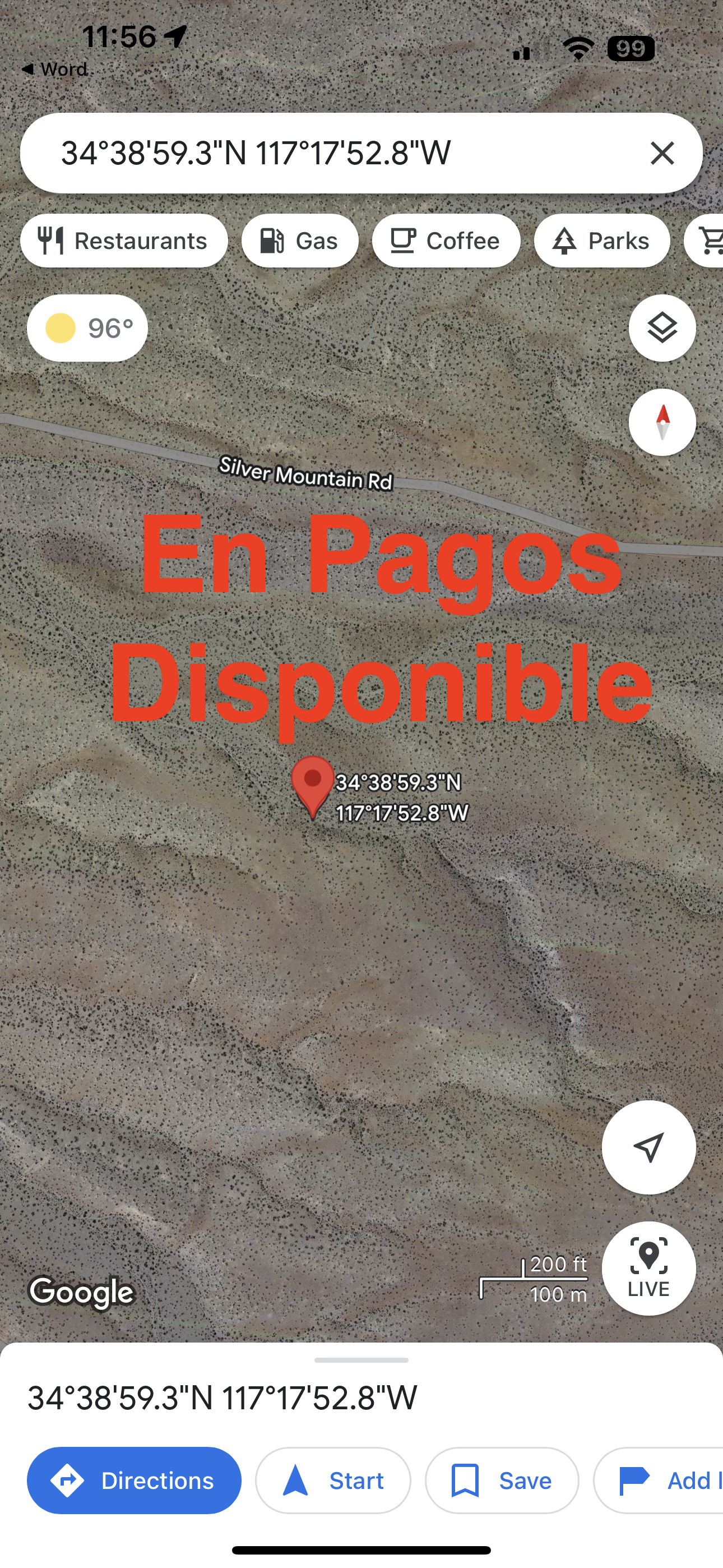 0.26  10 acres oro grande