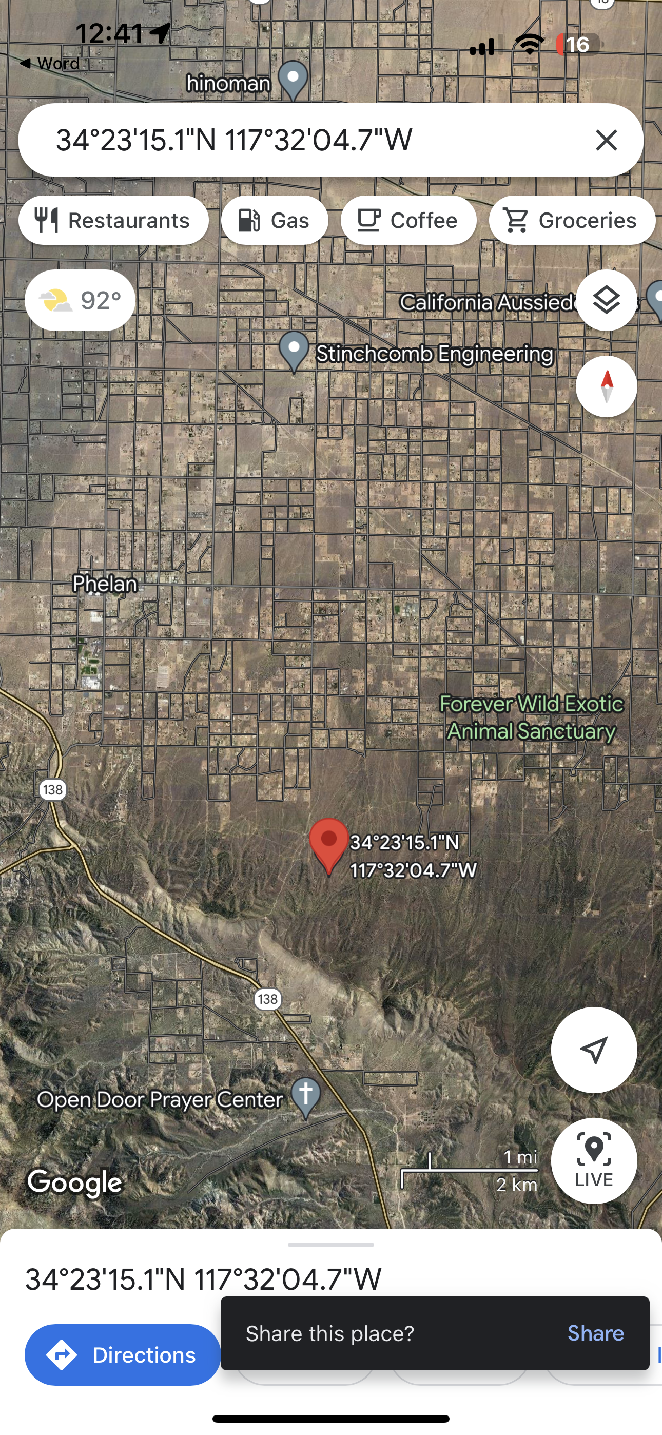 0.28 10 acres in Phelan. Beautiful view