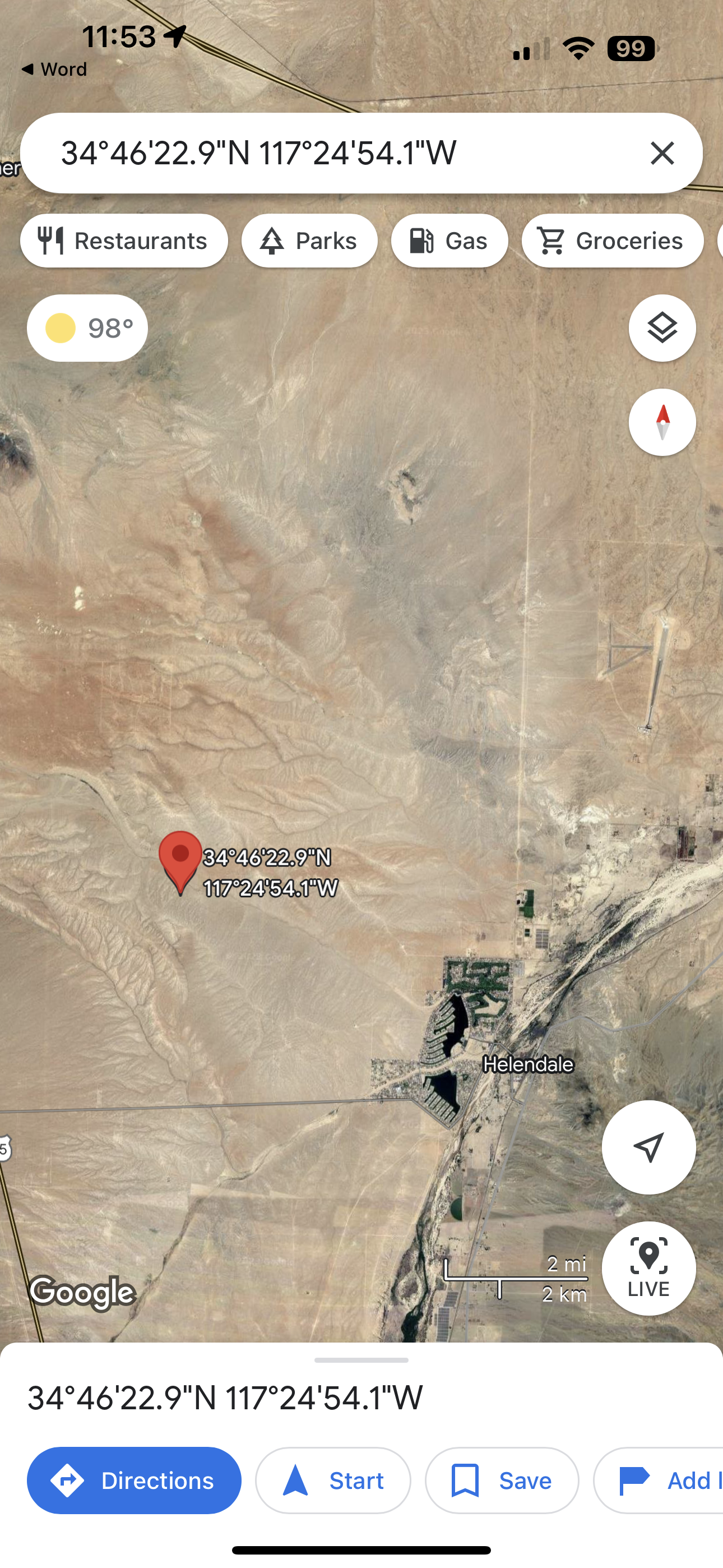 0.25 2.5 ACRES HELENDALE